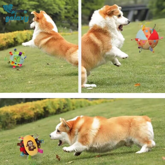 Galaxy Đồ Chơi Quả Bóng Lục Lạc Hình Chú Chó Nhồi Bông Mềm Mại Thoải Mái Giúp Giảm Căng Thẳng