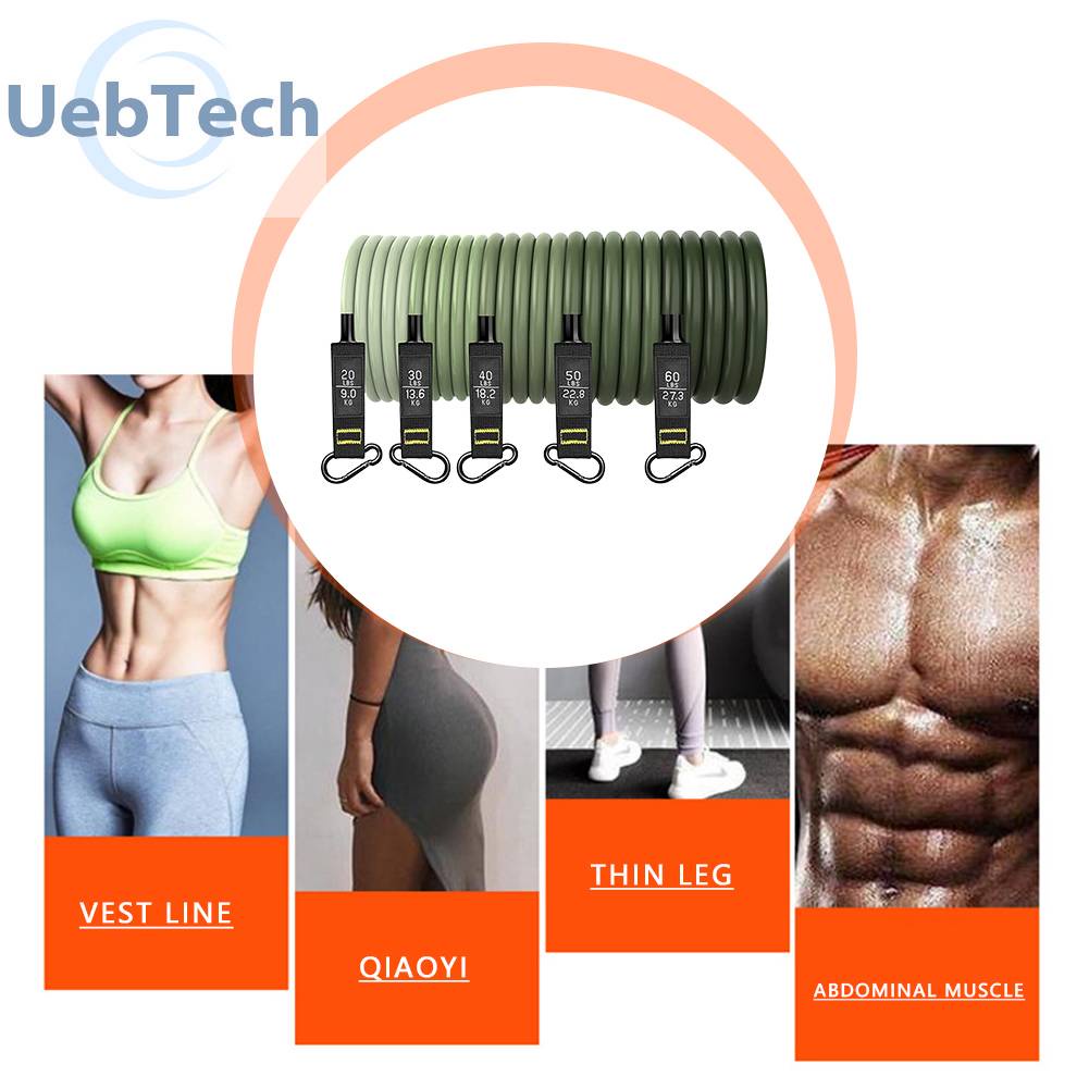 Set 11 Dụng Cụ Dây Kéo Đàn Hồi Hỗ Trợ Tập Thể Hình Chống Trượt