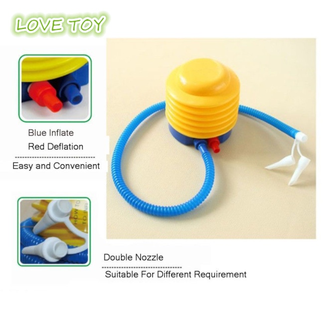 1 Dụng Cụ Bơm Bong Bóng Bằng Nhựa Cầm Tay 3 Kiểu Màu Sắc Ngẫu Nhiên