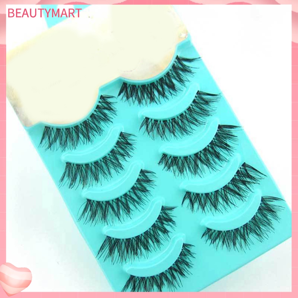 Set 5 Cặp Lông Mi Giả Mềm Mại Dài Và Dày Tự Nhiên Trang Điểm Làm Đẹp Cho Nữ