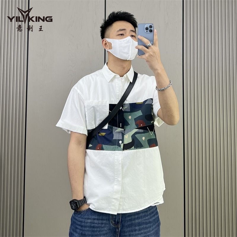 Áo Sơ Mi Nam Ngắn Tay Phong Cách Yohji Cổ Điển Thời Trang Mùa Hè 2023