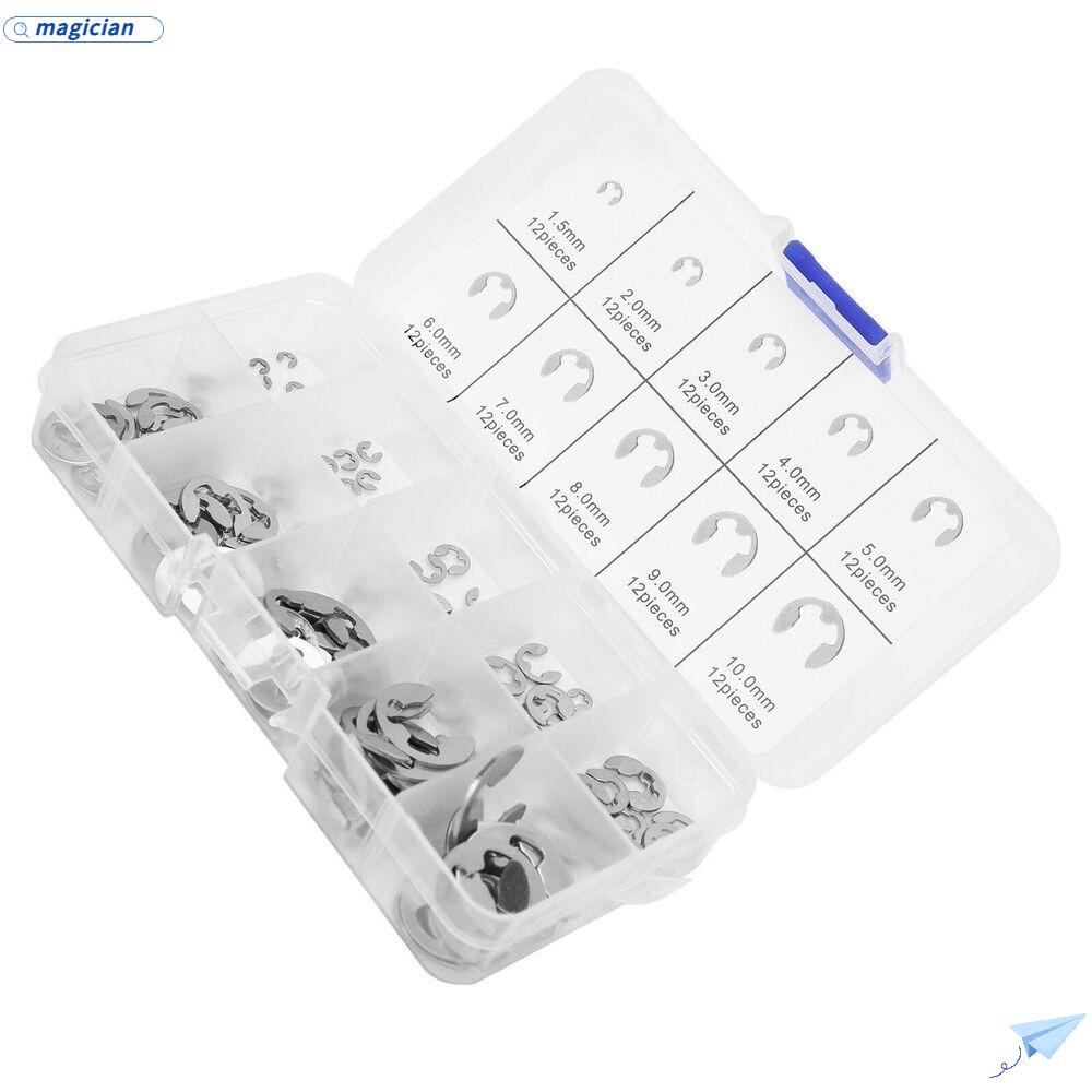 MAG Set 120 Kẹp Chữ E Bằng Thép Không Gỉ 304 M1.5 - M10mm