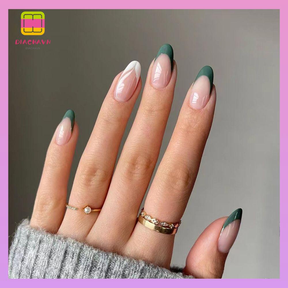 DIACHAVN Set 24 Móng Tay Giả Có Thể Tháo Rời