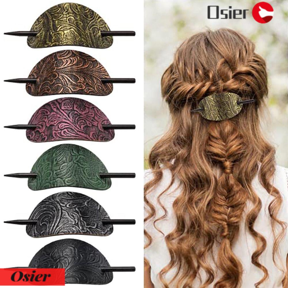 OSIER1 Dây Buộc Tóc Đuôi Ngựa Bằng Da Thời Trang Cho Nữ