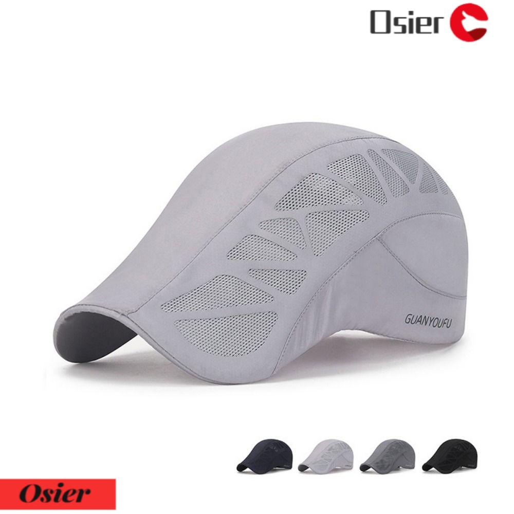 OSIER1 Mũ Beret In Chữ Chất Vải Khô Thoáng Nhanh Thời Trang Mùa Hè Cho Nam