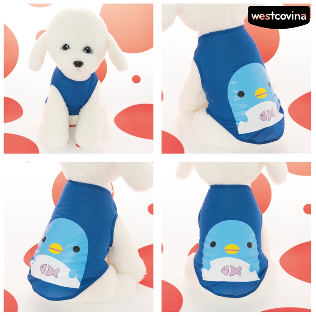 [COD]♞Áo Thun Polyester Mỏng Thoáng Khí In Họa Tiết Thời Trang Mùa Hè Cho Cún Cưng