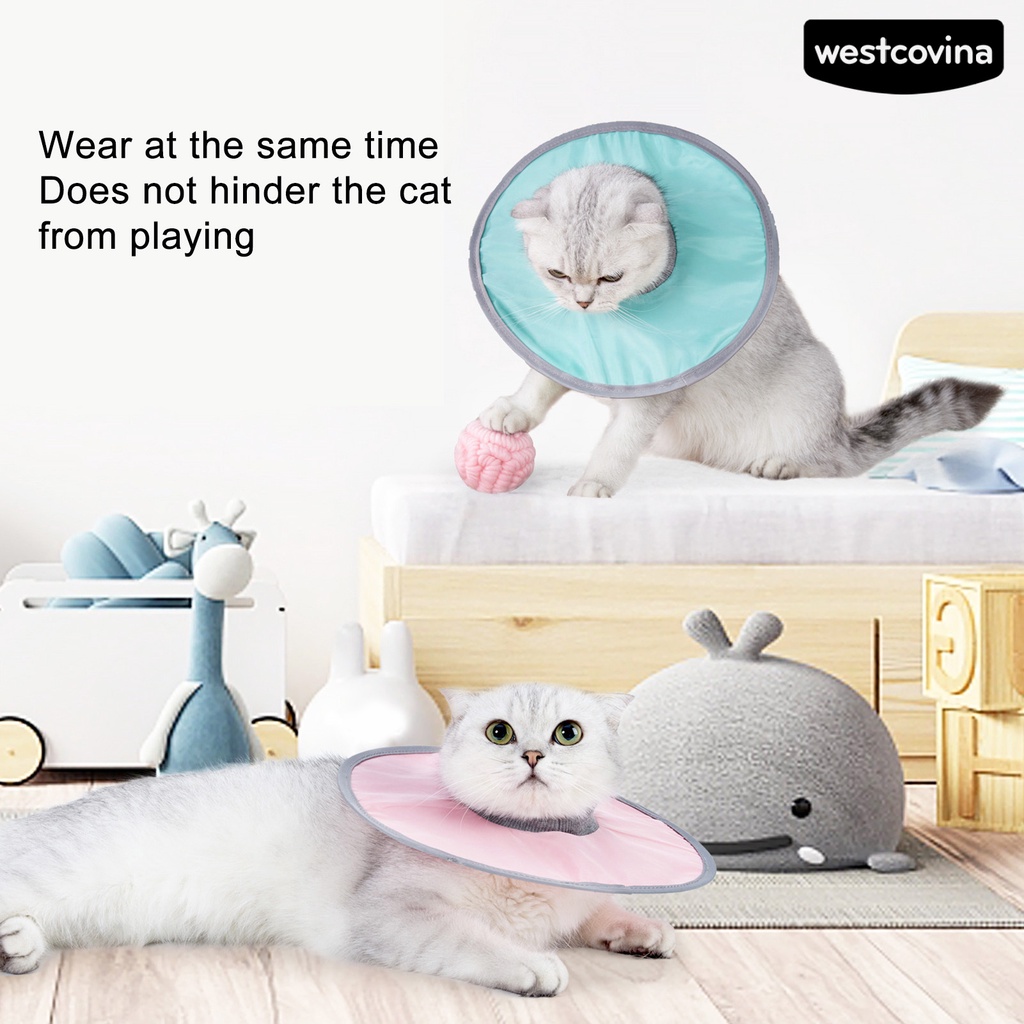 [COD]♞Vòng Đeo Cổ Bằng Polyester Thân Thiện Với Da Chống Nước Chống Liếm Có Thể Điều Chỉnh Bảo Vệ Cổ Cho Thú Cưng