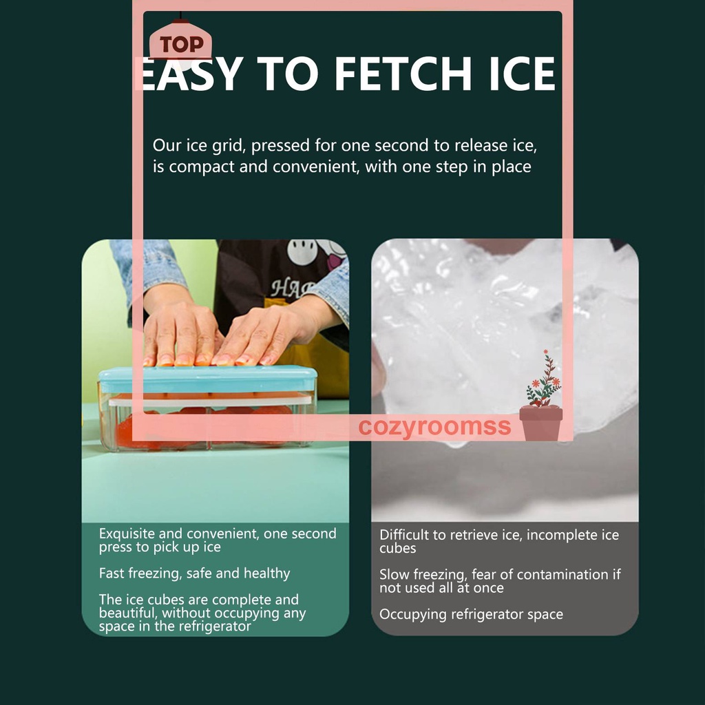 Bộ 2 Khuôn Làm Kem Chống Bụi Không Mùi DIY