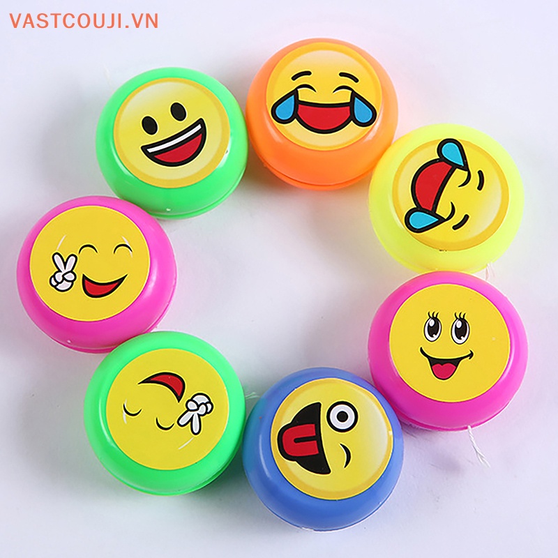 Bộ 5 Con Quay yo yo yo yo Mini Hình Mặt Cười Đáng Yêu Cho Bé