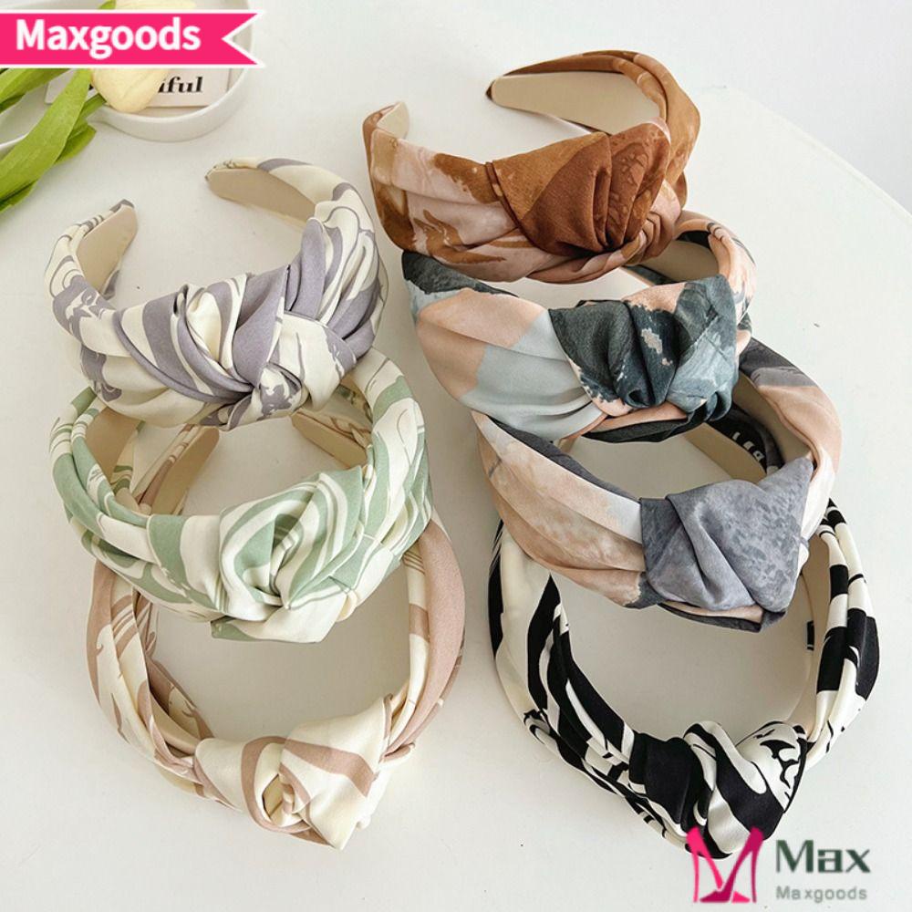 MAXG Băng Đô Cài Tóc Bản Rộng Thời Trang Cho Nữ