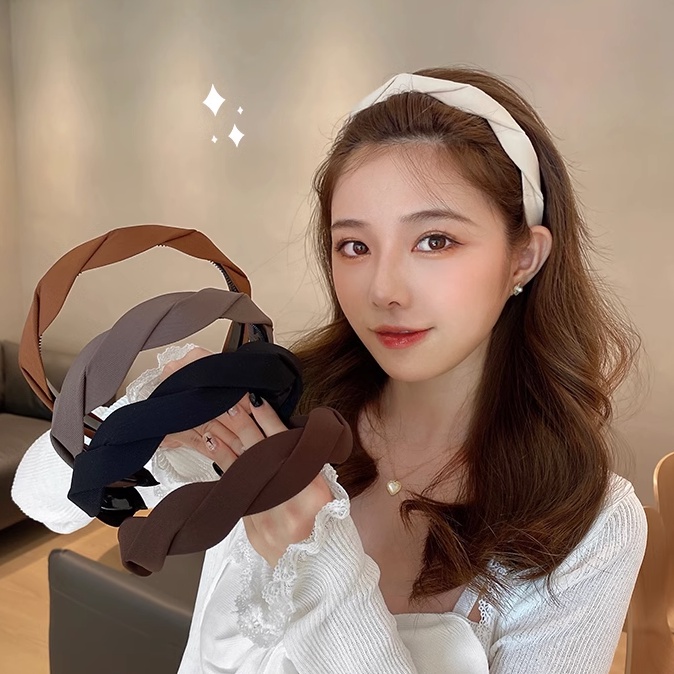 Băng Đô Cài Tóc Màu Cà Phê Phong Cách Hàn Quốc Thời Trang Mùa Hè Xinh Xắn