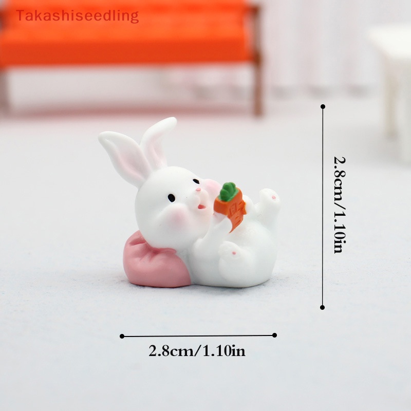 Đồ trang trí Chú Thỏ Hoạt Hình Bằng Nhựa Resin Trang Trí Tiểu Cảnh