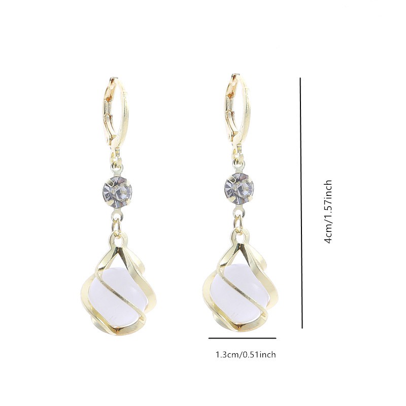 Bông Tai Đính Đá Thời Trang Nữ Tính