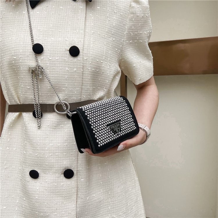 Túi Xách Prada Đeo Chéo Da PU Dáng Vuông Nhỏ Thời Trang Cho Nữ