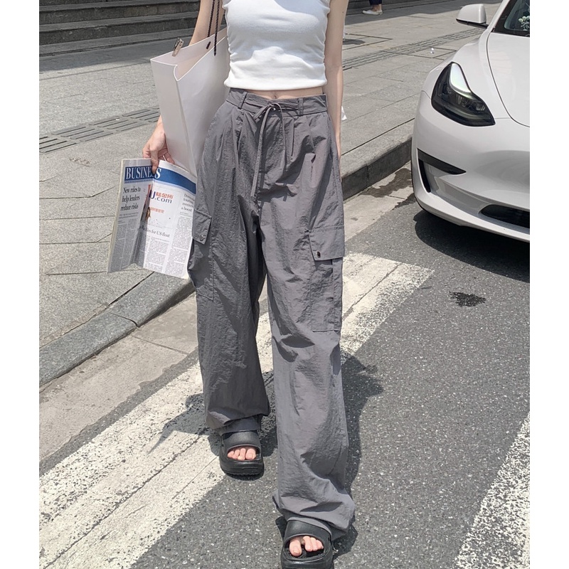 Quần Dài Dáng Rộng Ống Suông Thời Trang Mùa Hè Giản Dị