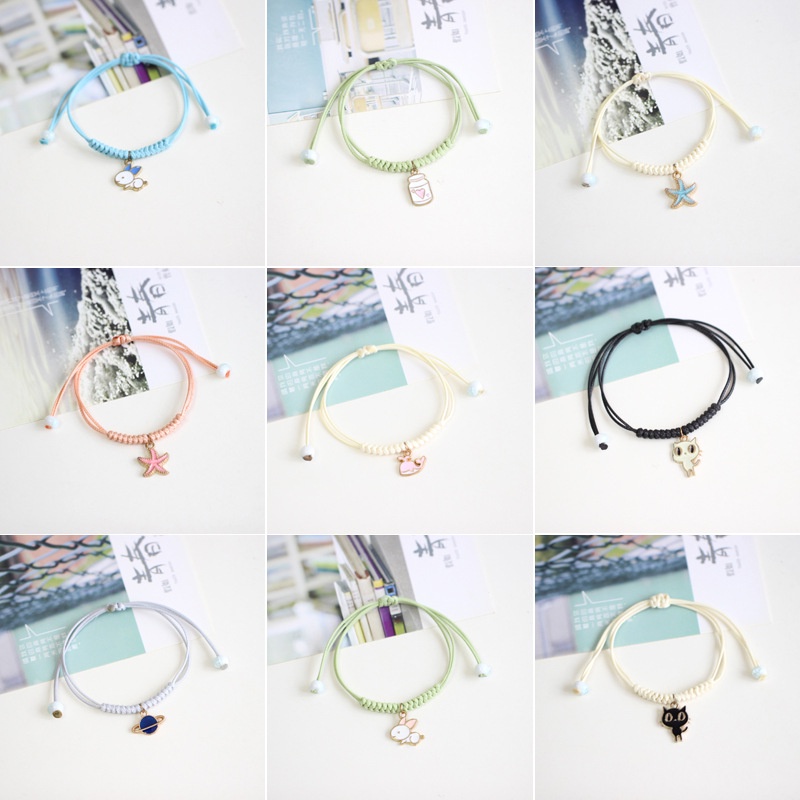 Vòng Tay Dây Bện Xilan Trang Sức Hoạt Hình Đơn Giản Phong Cách Nhật Bản Cho Cặp Đôi Bạn Gái / Học Sinh