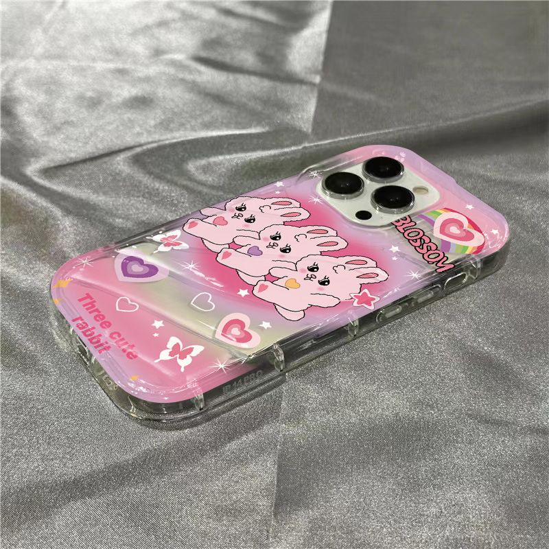 Ốp Điện Thoại Mềm Trong Suốt Họa Tiết Thỏ Dễ Thương Cho Iphone 14Promax 1312 / 11 7 / 8plus xr / sins 7R6K