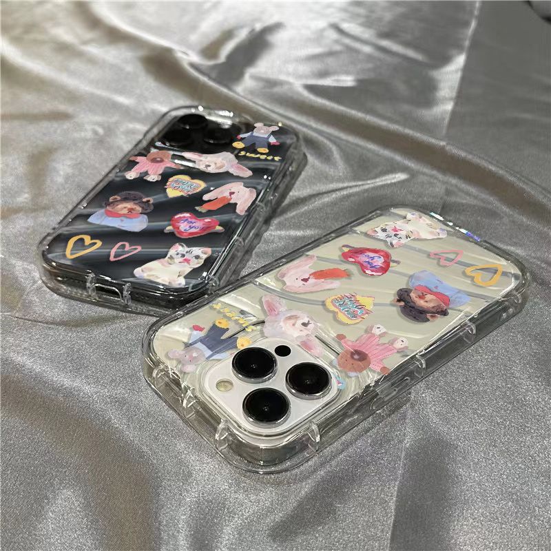 Ốp Điện Thoại Mềm Trong Suốt Họa Tiết Trái Tim / Động Vật Dễ Thương Cho Iphone 14Promax 11Sins Plus 8 xr 1312 7