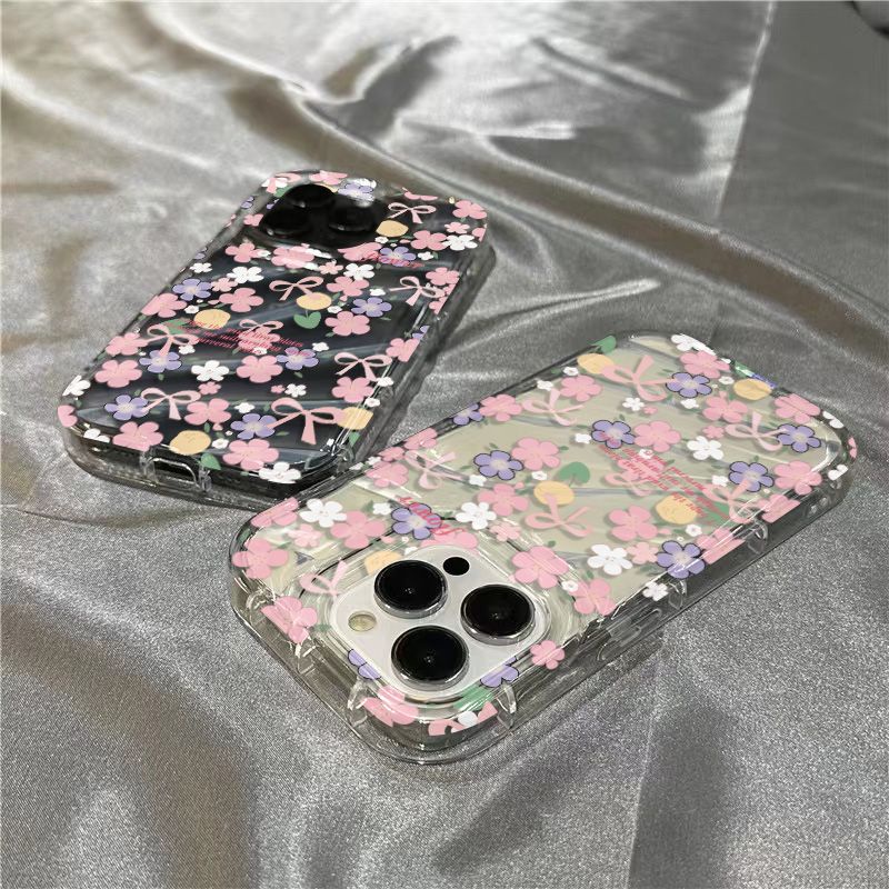 Ốp Điện Thoại Mềm Trong Suốt In Họa Tiết Hoa Hồng Dễ Thương Cho Iphone 14Promax 1312 / 11 7 / 8plus xr / sins NPAQ