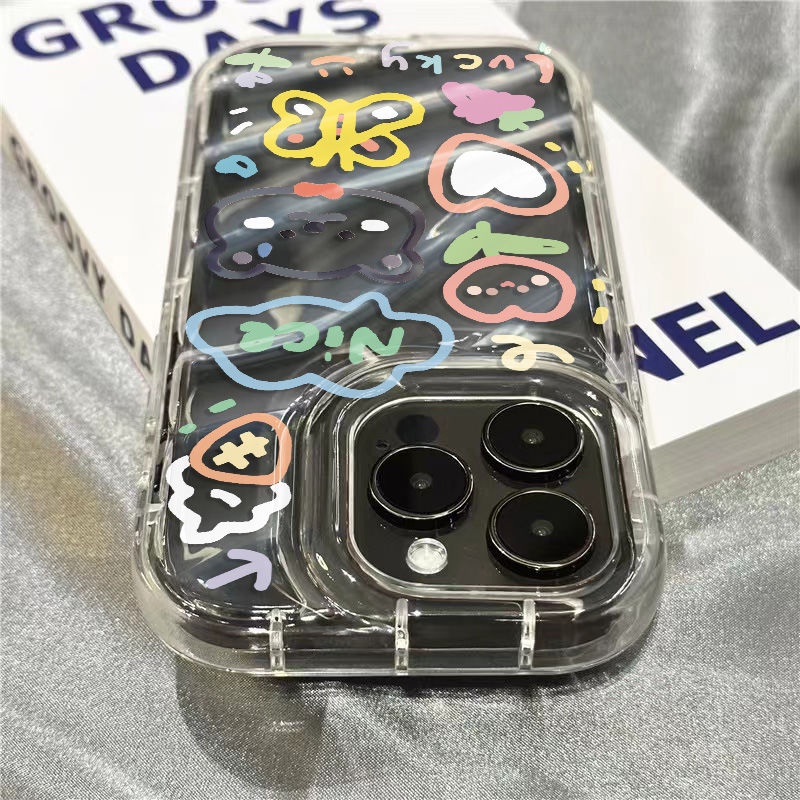 Ốp Điện Thoại Mềm Trong Suốt Họa Tiết Cánh Bướm / Gấu Dễ Thương Cho Iphone 1312iphone14promax 711 / 8 xr / plus XH3Z