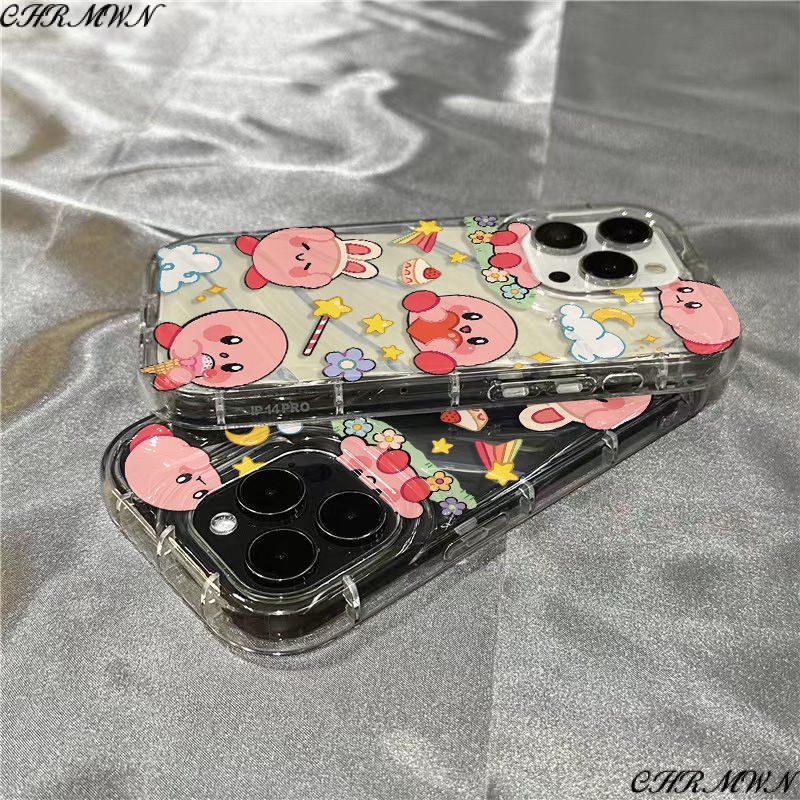 Ốp Điện Thoại Mềm Trong Suốt Hình Ngôi Sao Kirby Dễ Thương Cho iPhone14promax 1312 / 11 7 / 8plus xr / sins ERC3