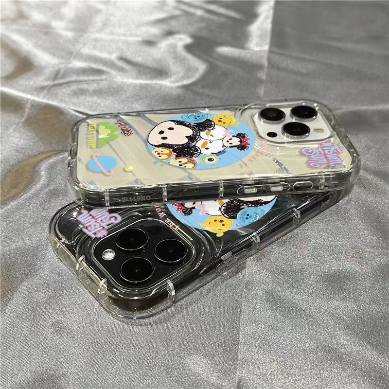 Ốp điện thoại di động Mickey Window iPhone14promax Ốp mềm 1312/11 Apple đáng yêu 7/8plus trong suốt xr/Ins QC5H