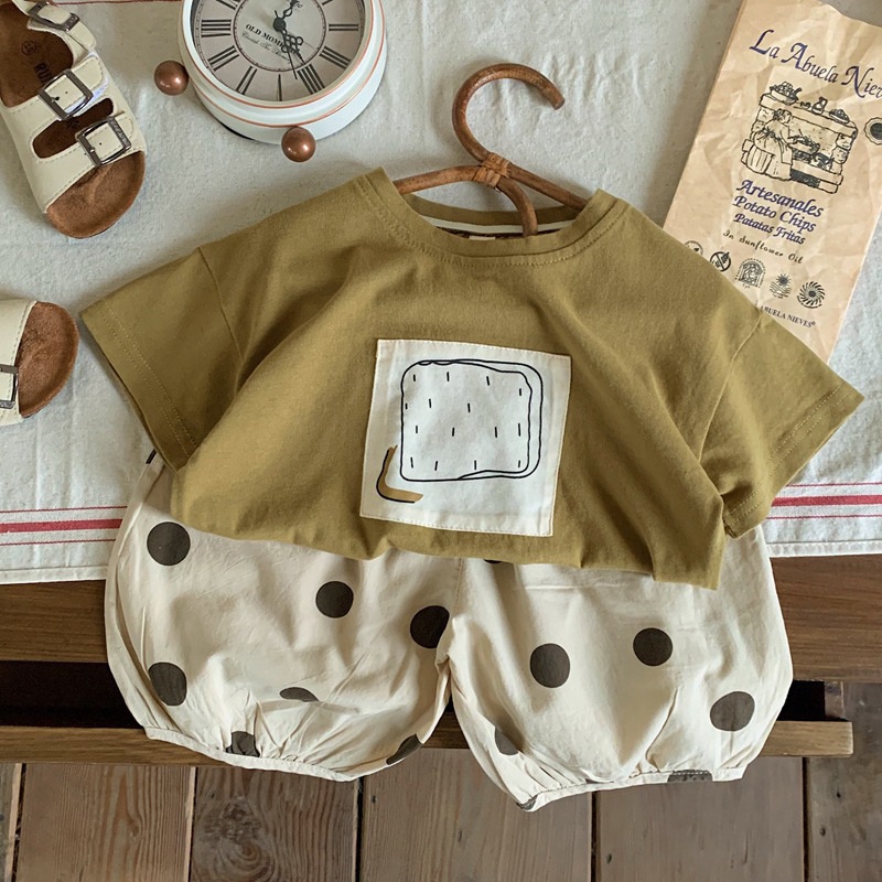 Áo Thun Cotton Tay Ngắn Cổ Tròn Màu Trơn Dễ Thương Cho Bé