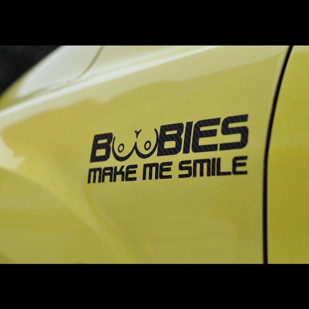 FENDER Miếng Dán Phản Quang In Chữ Make Me Smile Vui Nhộn Trang Trí Tấm Chắn Bùn Xe Hơi / Xe Tải