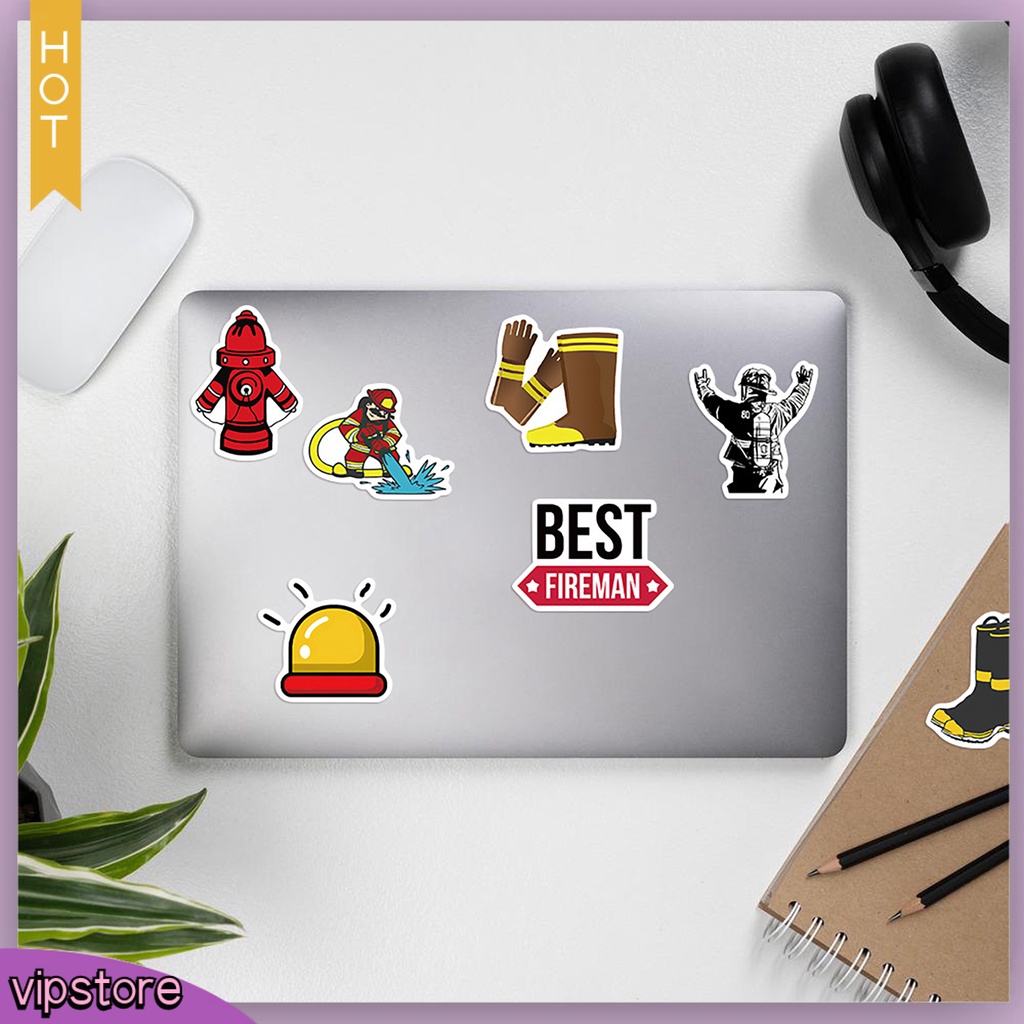 &lt;VIP&gt; Bộ 52 Miếng Dán Họa Tiết Phi Hành Gia Hoạt Hình Graffiti Chống Thấm Nước Có Thể Tháo Rời Trang Trí Laptop / Guitar DIY
