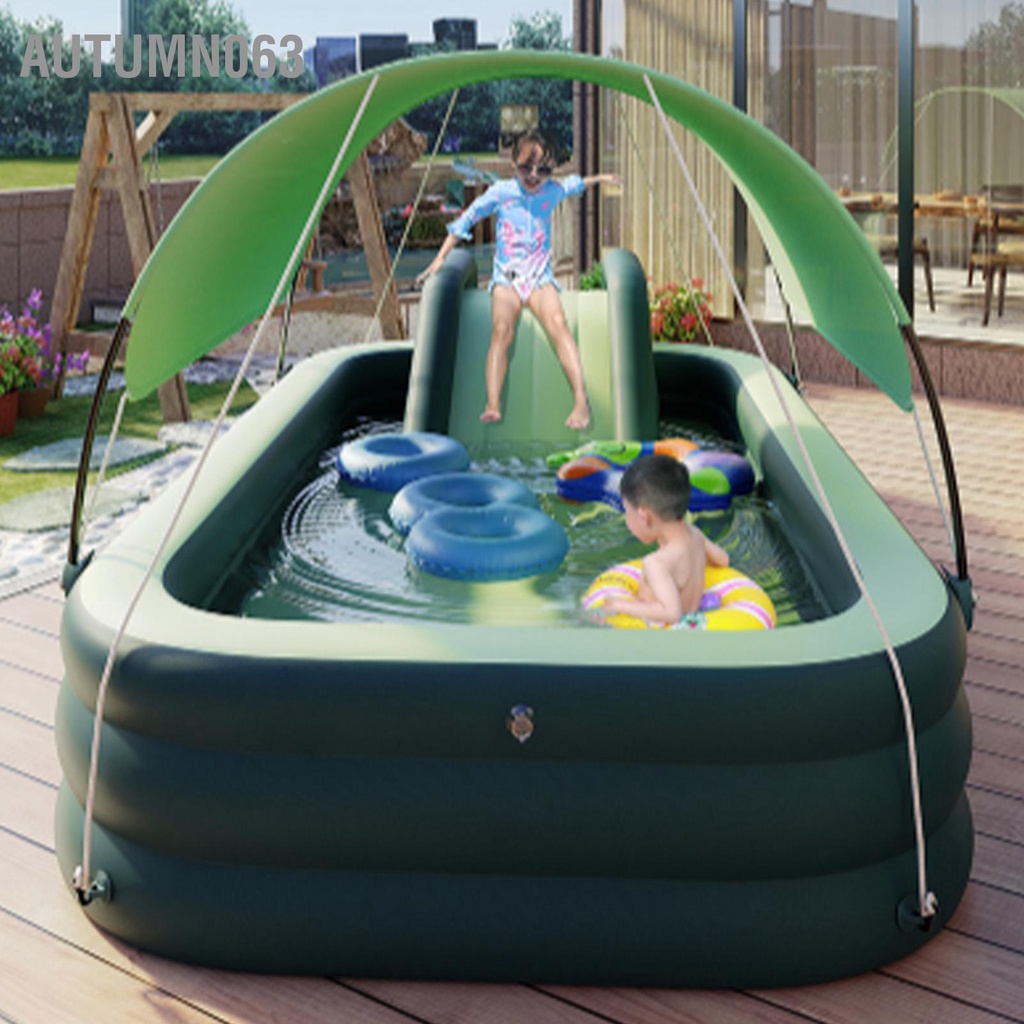Autumn063 Bể bơi bơm hơi Tấm che nắng có thể tháo rời PVC Có gập lại cho bé ngoài trời