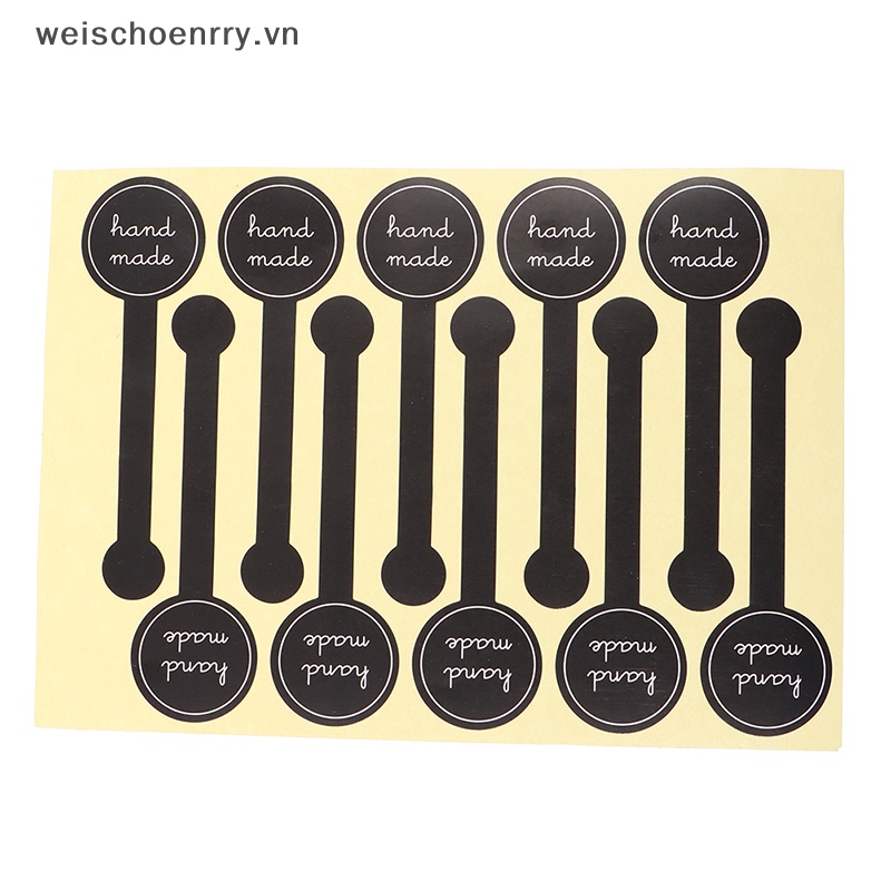 Set 100 Nhãn Dán Dài Bằng Giấy Kraft Trang Trí Túi Bánh Thủ Công
