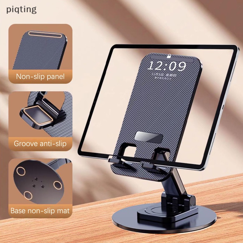 Piqt 360 Độ Chất Lượng Cao Tiện Lợi Dễ Sử Dụng° Giá Đỡ Điện Thoại Để Bàn Bằng Kim Loại Tùy Chỉnh Tiện Dụng