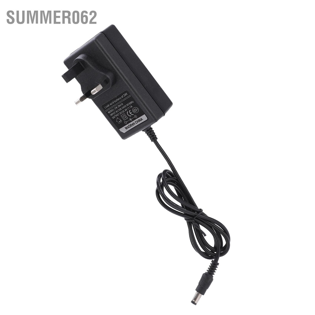 Summer062 Bộ sạc xe tay ga điện tử pin lithium 29 4V 1A cho Phích cắm Vương quốc Anh 100‑240V