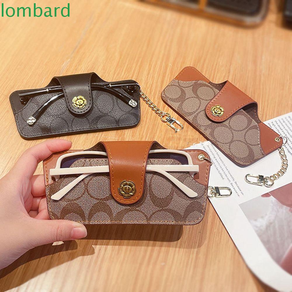 LOMBARD Hộp Đựng Mắt Kính Cầm Tay Bằng Da PU Cứng Họa Tiết Hoa Sơn Trà Cho Học Sinh Ốp