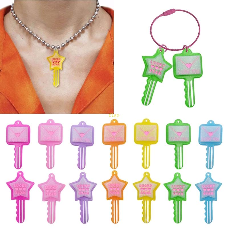 Flgo Chìa Khóa Phong Bì Kèm Thẻ Khắc Chữ Làm Trang Sức Thủ Công DIY