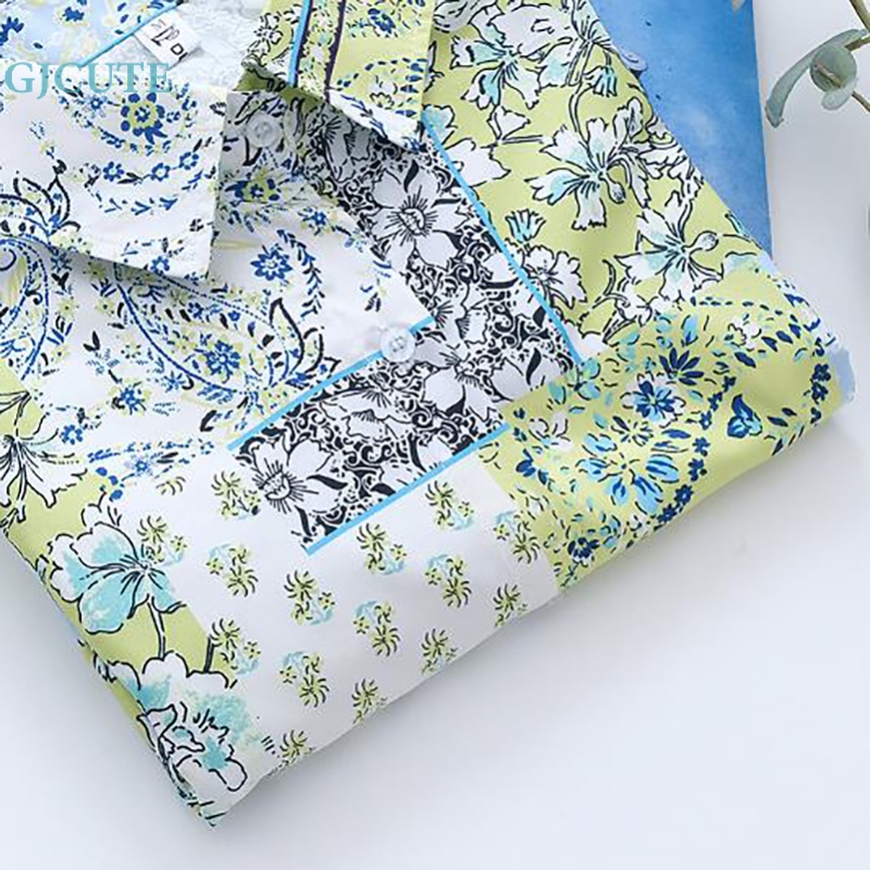 Áo Sơ Mi Tay Dài Dáng Rộng In Họa Tiết Hoa Thời Trang Mùa Hè Xinh Xắn Cho Nữ