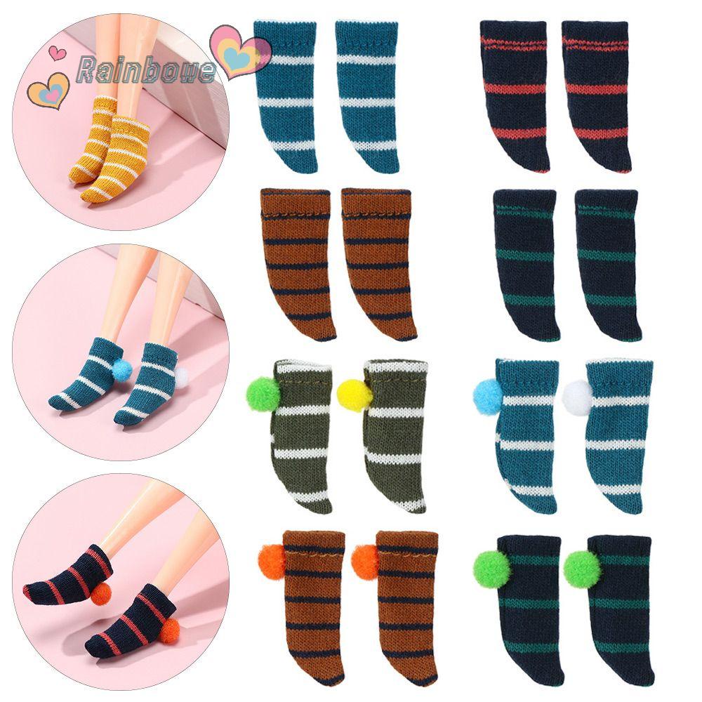 RAINBOW 1 Đôi Tất Ren Thời Trang Cho Búp Bê