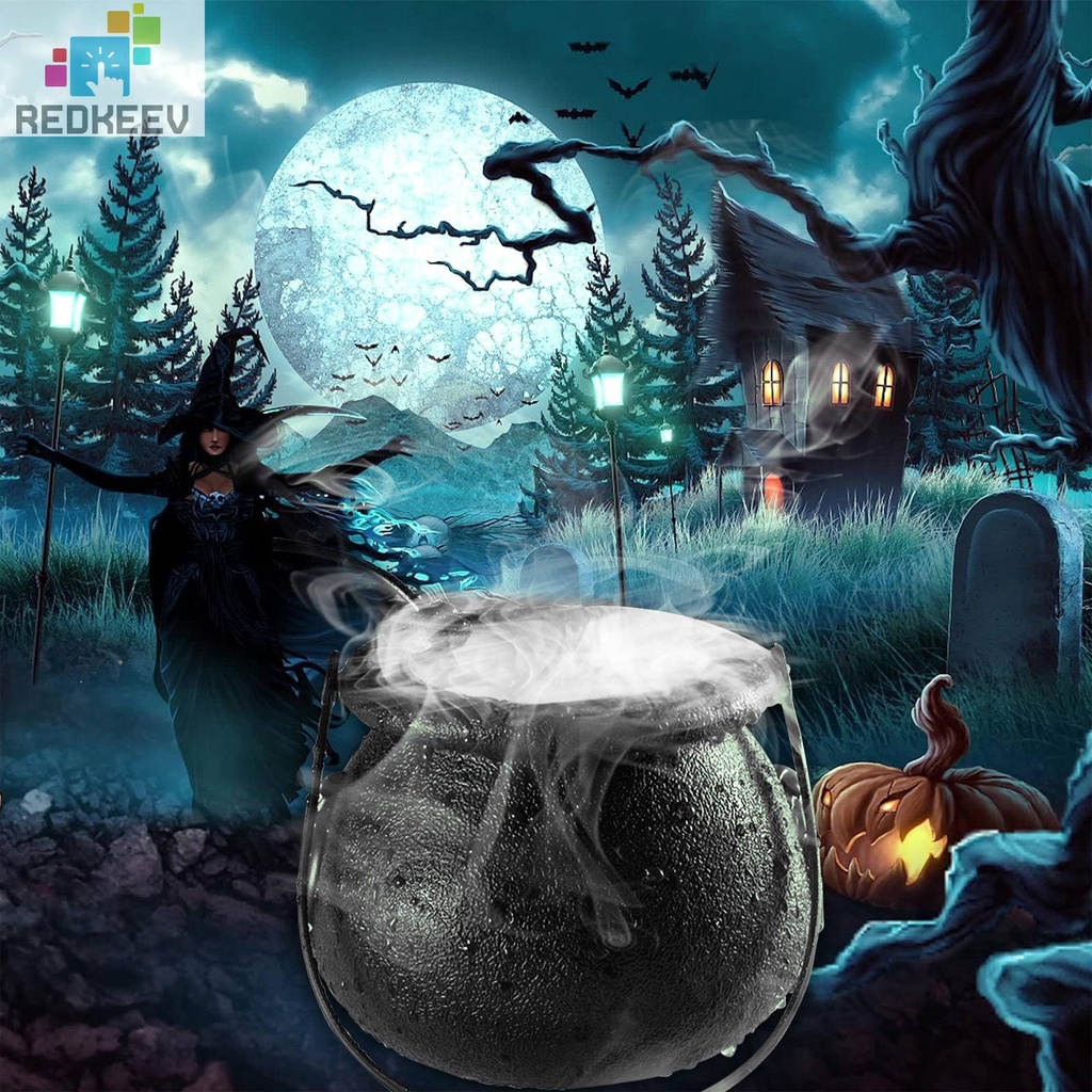 Lọ Tạo Sương Mù Có Đèn LED Thay Đổi Màu Sắc Dành Cho Tiệc Halloween