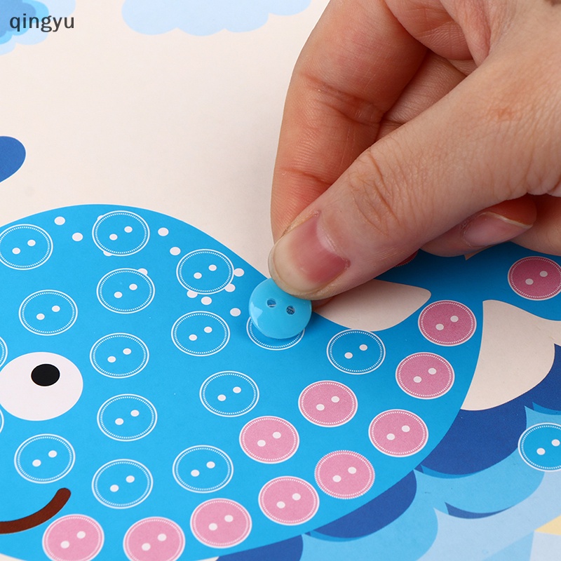 Bộ 5 Miếng Dán Nút Nhiều Màu Sắc Dùng Trang Trí Nghệ Thuật Thủ Công DIY