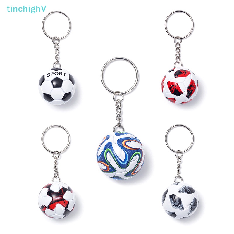 Móc Khóa Da PU Hình Quả Bóng Đá Thời Trang Dành Cho Nam Và Nữ