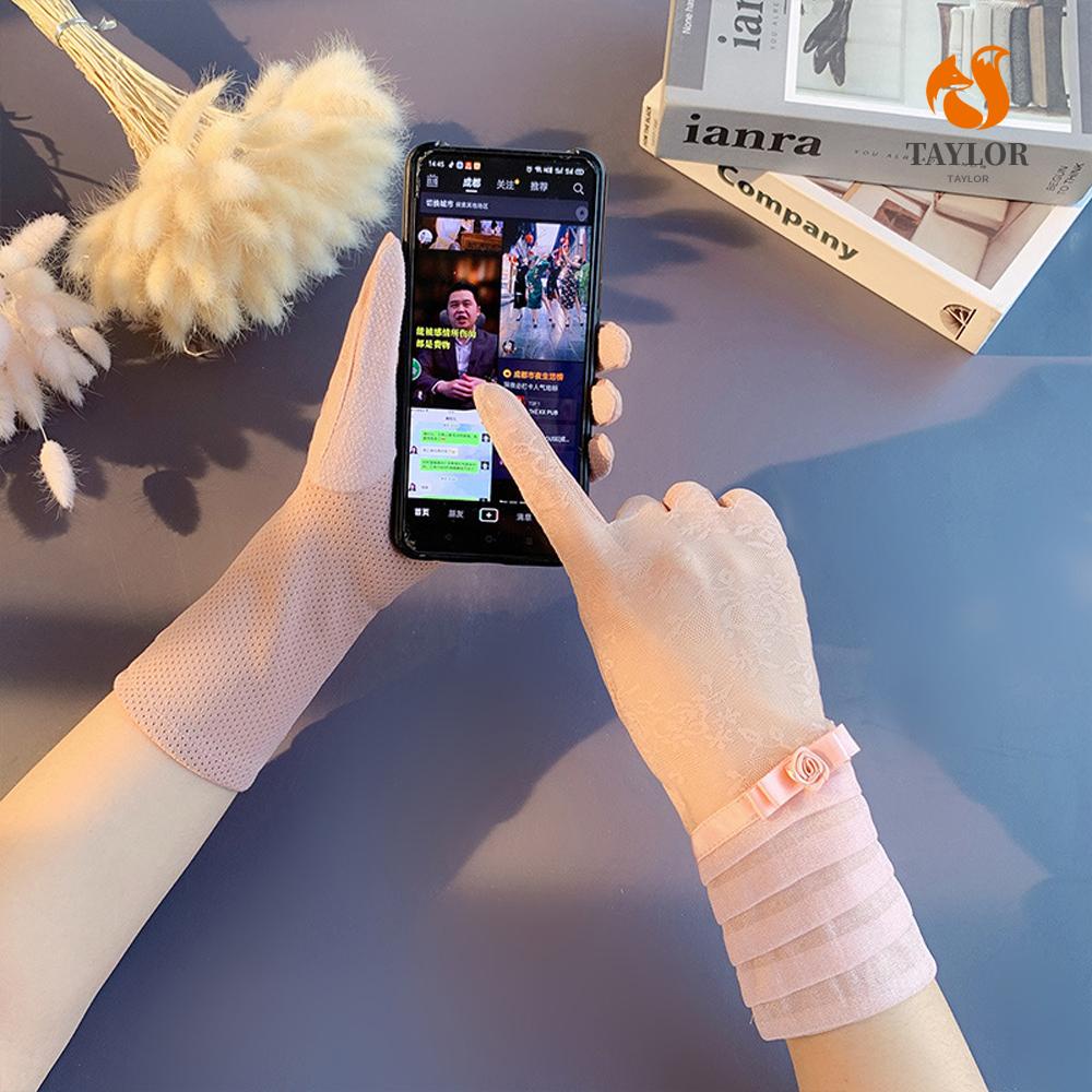 TAYLOR1 Găng Tay Lái Xe Chống Tia UV Thời Trang