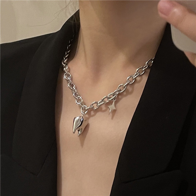 Ygt Vòng cổ Bằng Thép Titan Không Gỉ Dày Mặt Hình Chiếc Răng Vui Nhộn Phong Cách Hip Hop Unisex