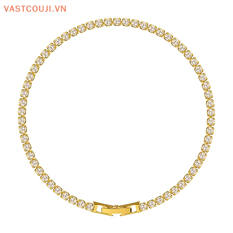 Vòng Tay Mạ Vàng Đính Đá Lấp Lánh Chất Lượng Cao Có Thể Điều Chỉnh