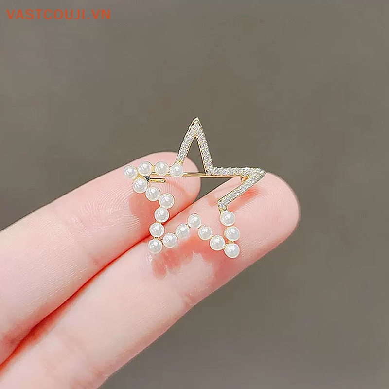 Ghim Cài Áo Hình Hoa / Ngôi Sao Bằng Kim Loại Chống Lóa Thời Trang Cho Nữ