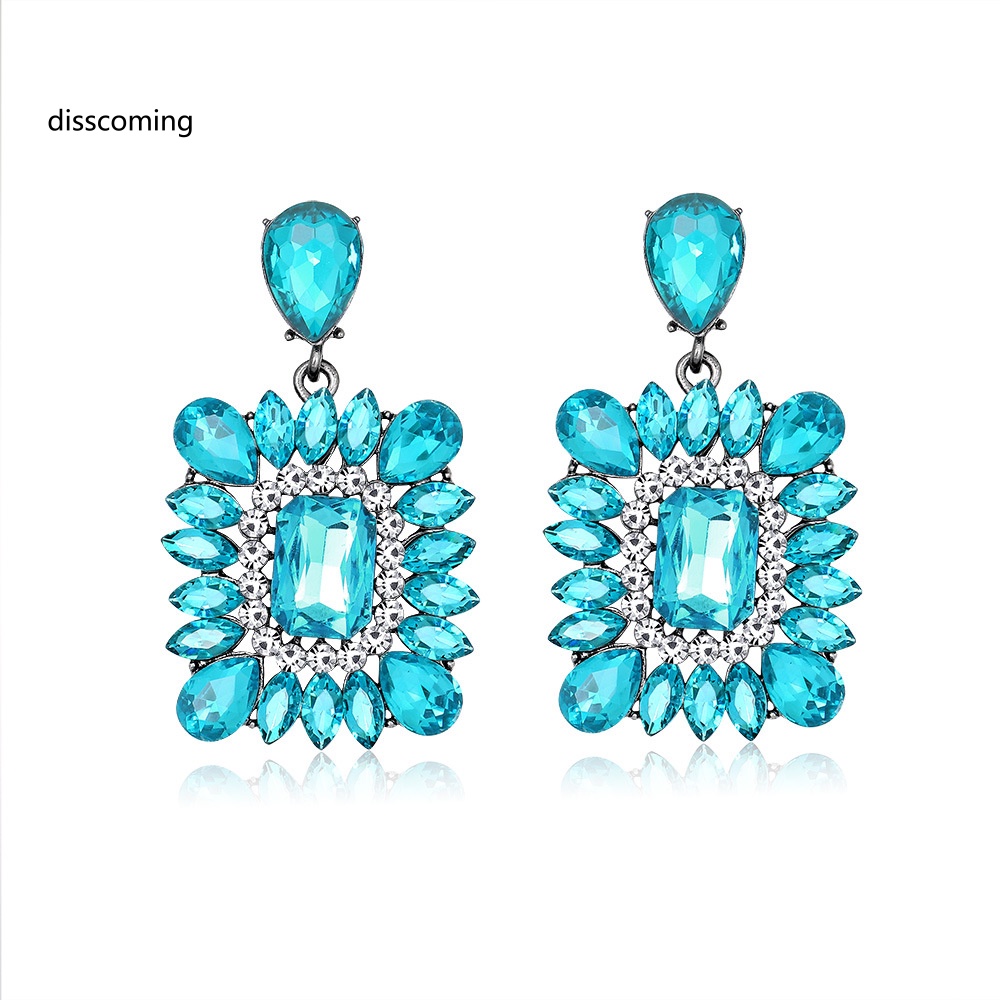 Áo Thun Tay Ngắn In Chữ SL| Bông Tai Hình Vuông Phong Cách Âu Mỹ Thời Trang Cho Nữ