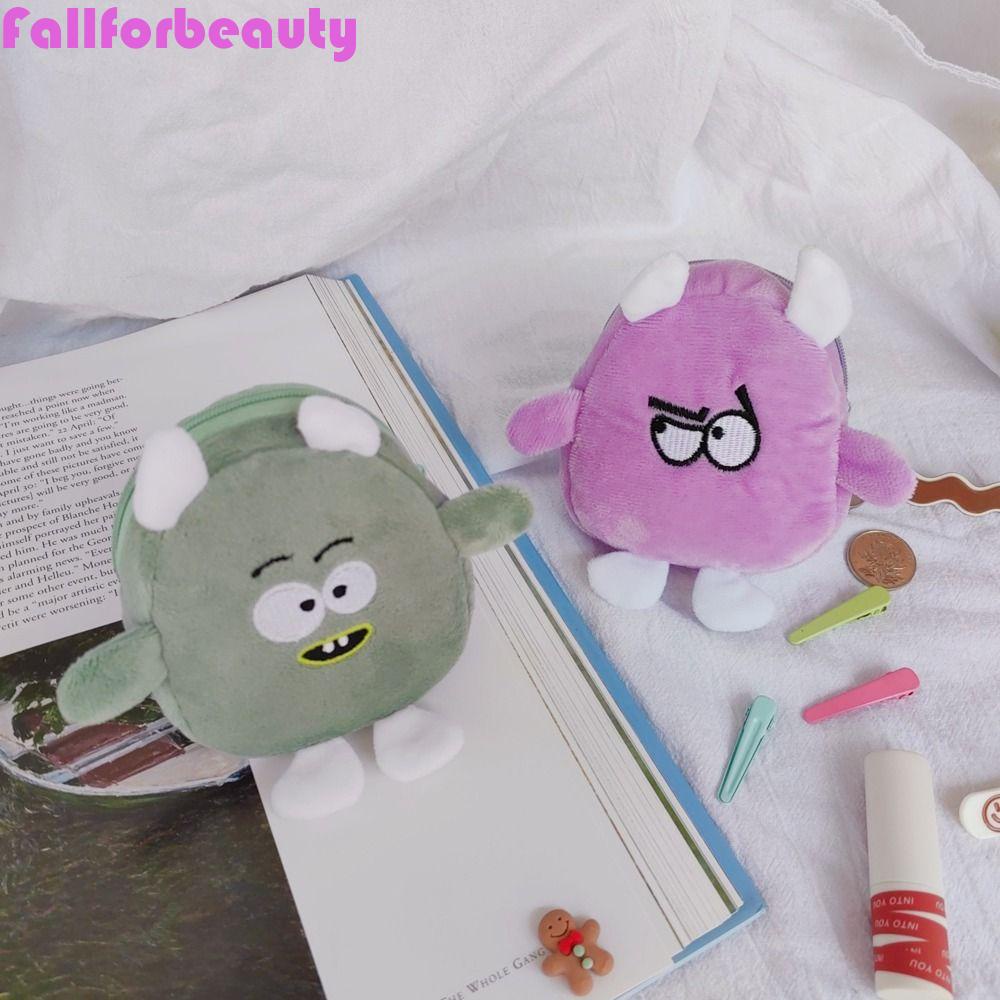 FALLFORBEAUTY Ví Đựng Thẻ ID / Tiền Xu Họa Tiết Động Vật Hoạt Hình Dễ Thương Cho Bé Gái Giá Đỡ