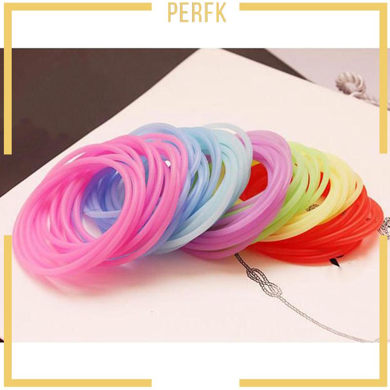 Bộ 10 Dây Buộc Tóc Silicone Phát Quang