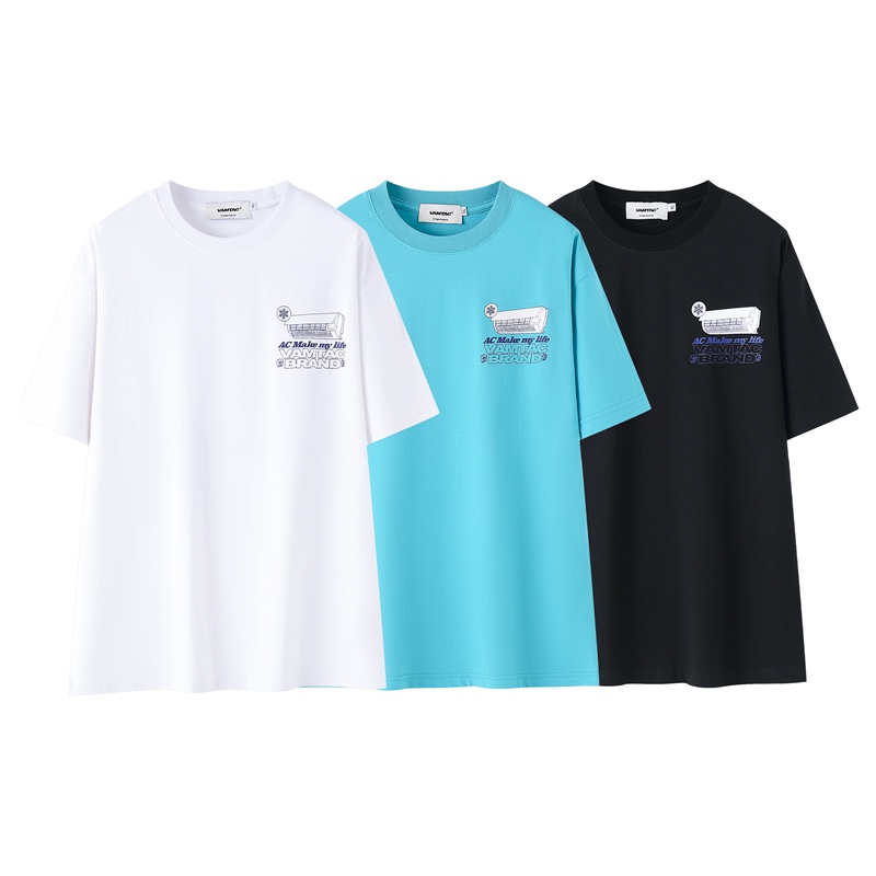 Áo Thun Tay Ngắn Cổ Tròn Dáng Rộng Thời Trang Mùa Hè Cho Nam Và Nữ