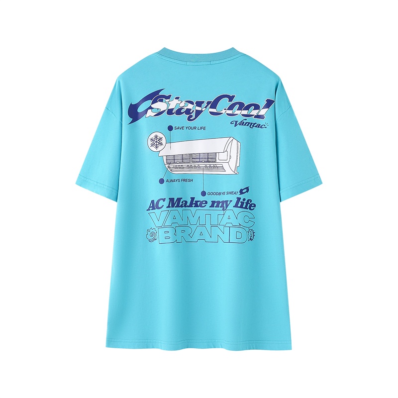 Áo Thun Tay Ngắn Cổ Tròn Dáng Rộng Thời Trang Mùa Hè Cho Nam Và Nữ