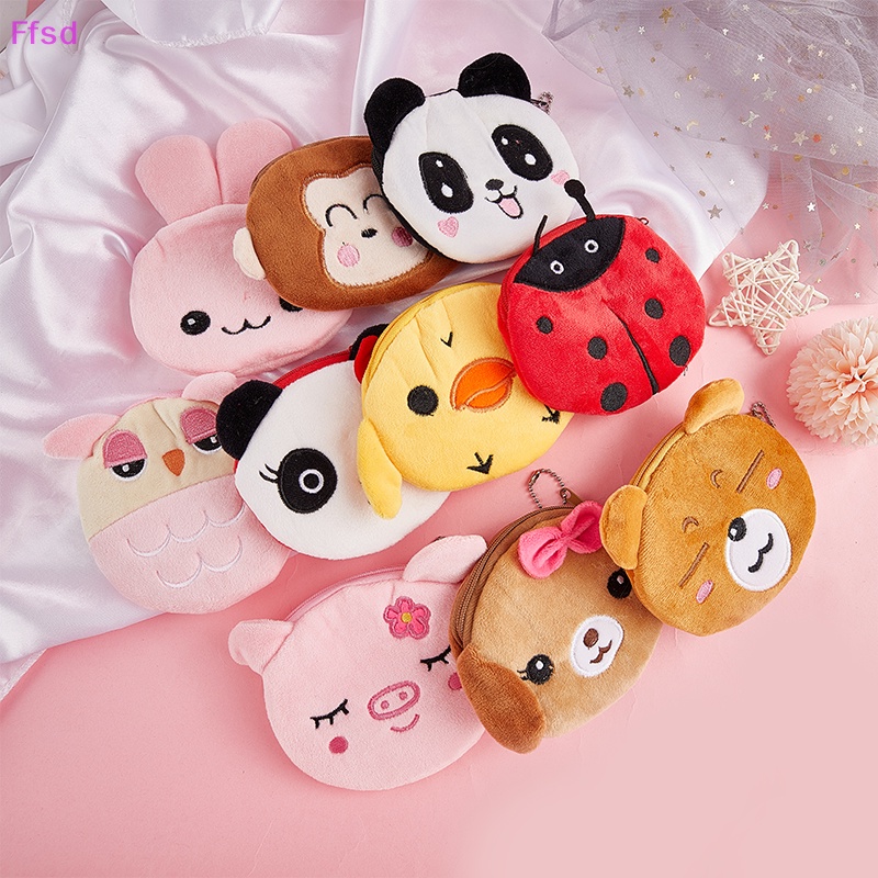 {Ffsd} Ví Đựng Tiền Xu / Chìa Khóa Hình Động Vật Hoạt Hình Dễ Thương Có Khóa Kéo Cho Nữ * Hàng